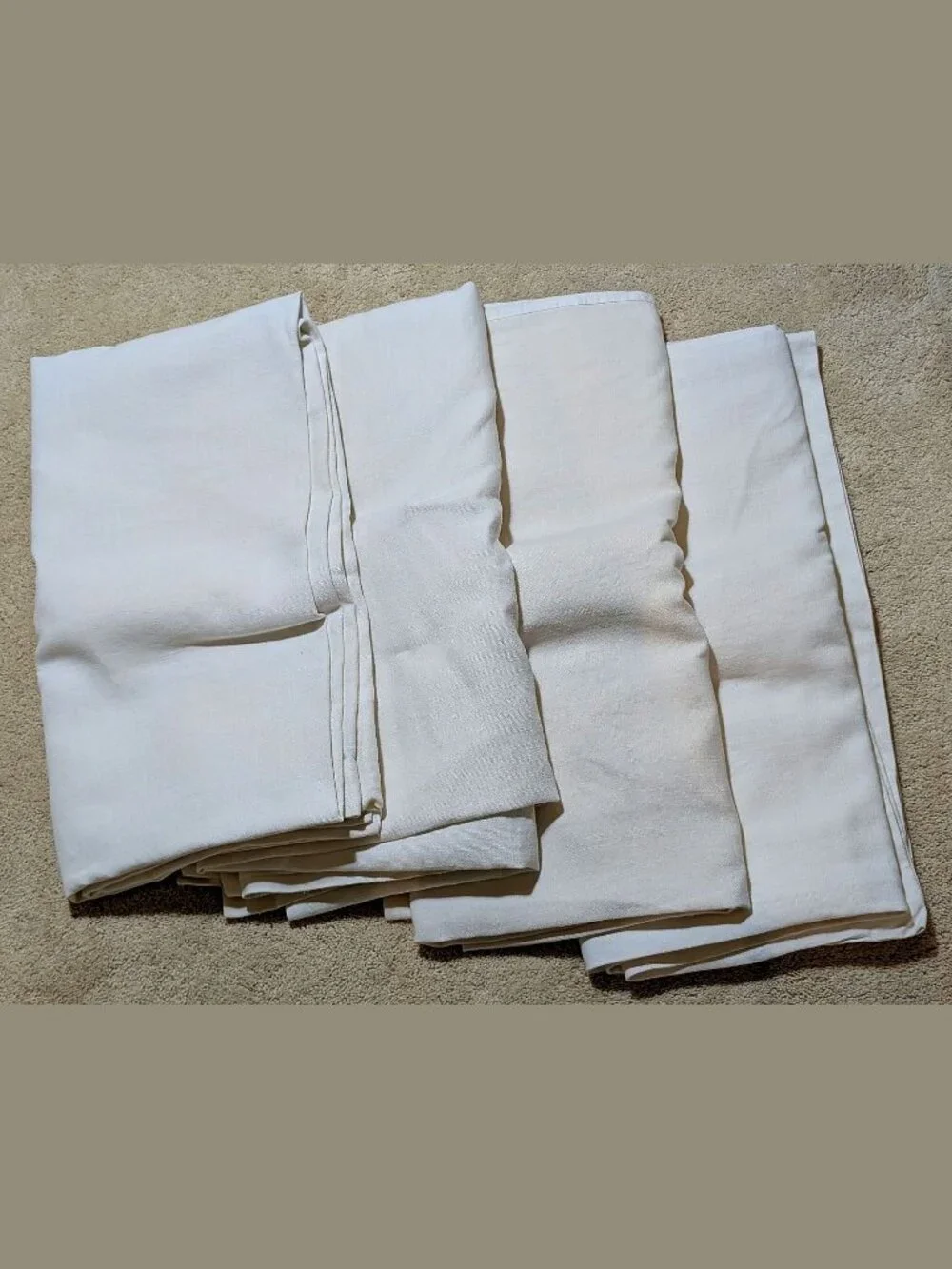 SET of 4 Restoration Hardware LINEN Belgian Heavyweight 4 PC 50x96